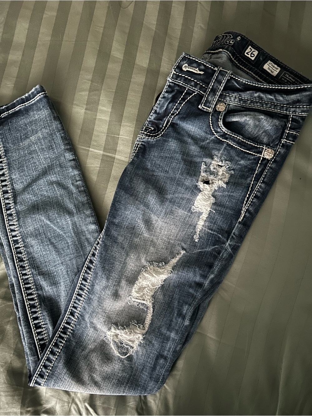 Miss Me Distressed Medium Blue Women's Jeans